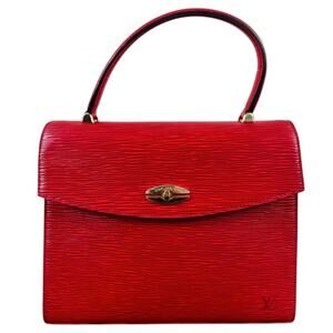 Louis Vuitton Malsherbes Red Epi Leather LV Handbag (LVXX300)